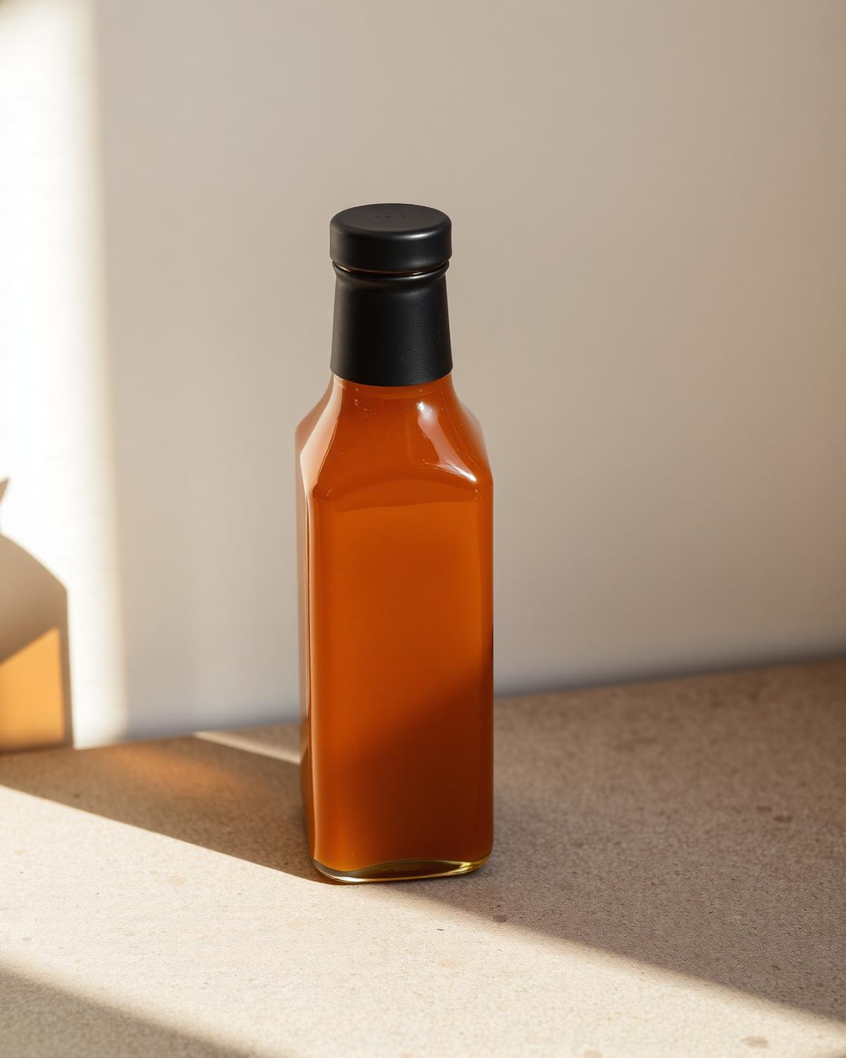Recovery Broth in an unlabeled glass bottle